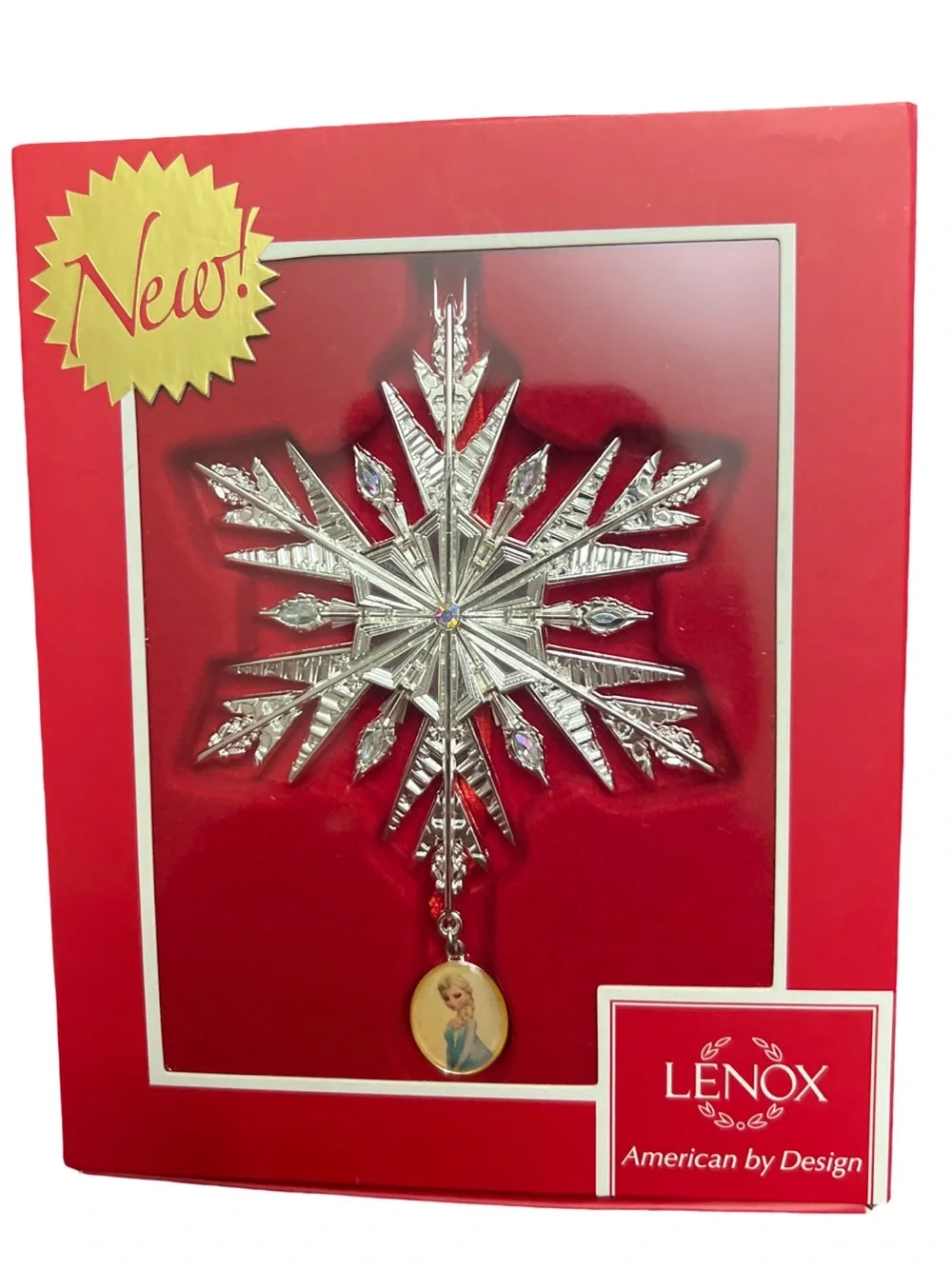 Disney Lenox Frozen Elsa's Snowflake Christmas Ornament in Box